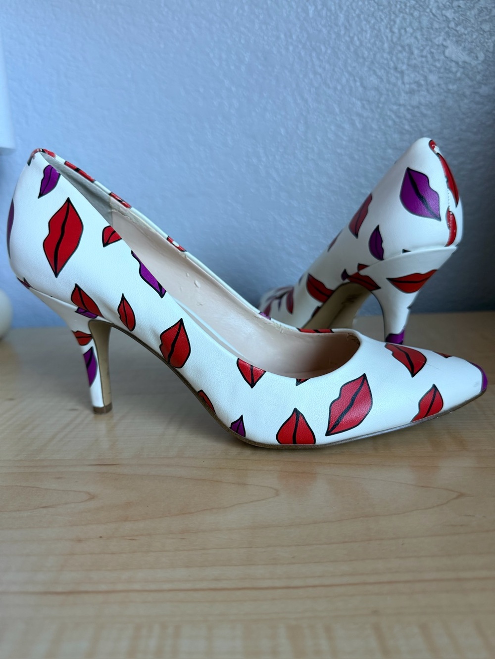 INC International Concepts "Zitah" heels with red and purple lips 3inches
